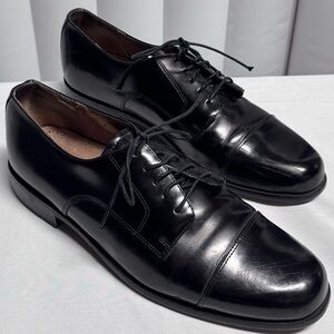 Bostonian Black Andover Leather Cap‎ Toe Mens Oxfords Sz 10